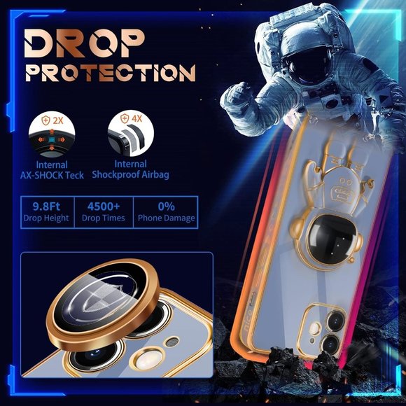 for iPhone 11 Case Astronaut Cute Girls Women Girly Unique Blue Phone Cases - Picture 5 of 7